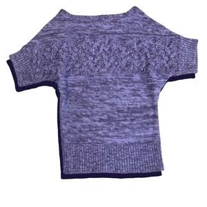 The Limited Y2K Wool Cable Knit Relaxed Fit Short Sleeve Sweater